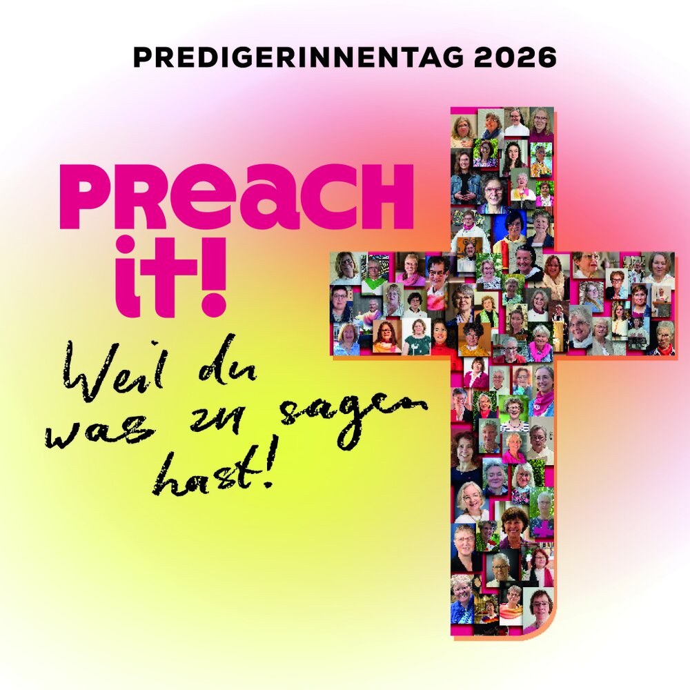 Predigerinnentag 2026: „Preach it!“ Kachel zum Predigerinnentag 2026 Version 1