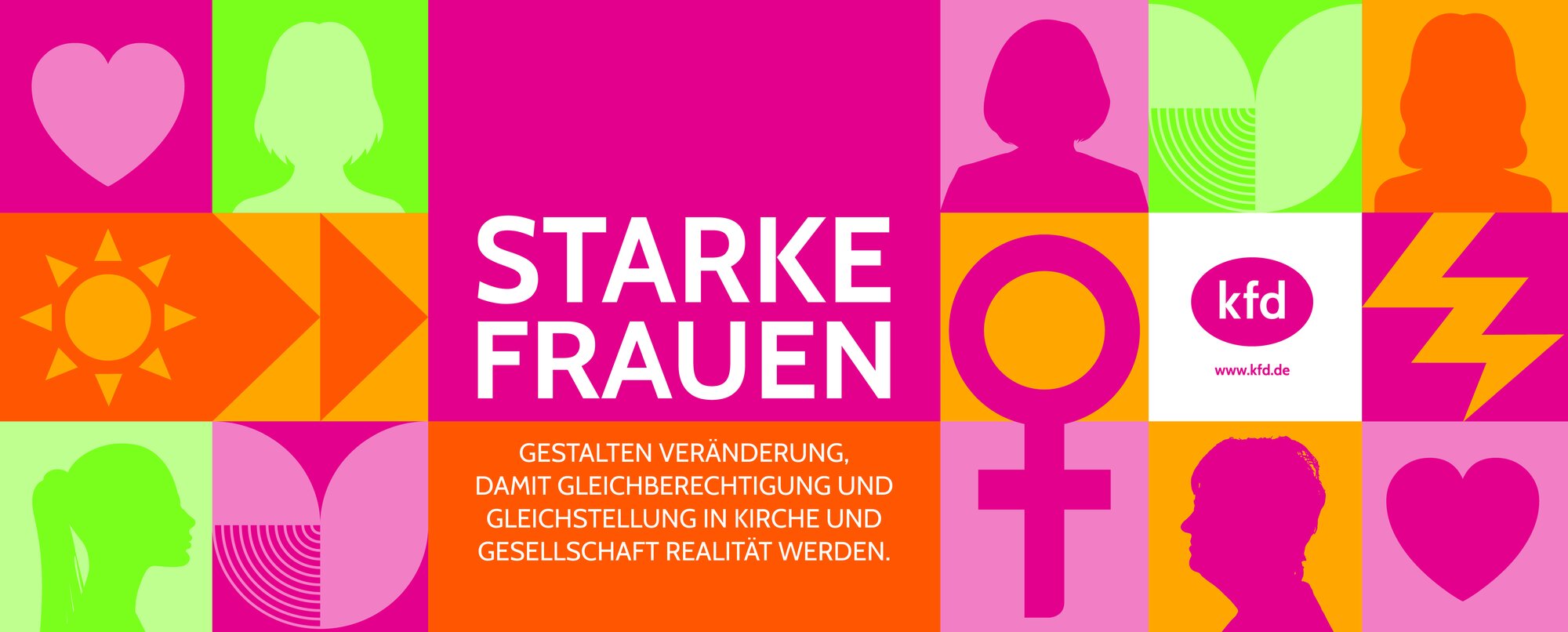 Banner Starke Frauen gestalten Veränderung