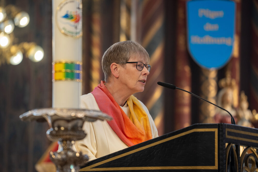 Ulrike Göken-Huismann bei ihrer Predigt 2025 Ulrike Goeken-Huismann bei ihrer Predigt