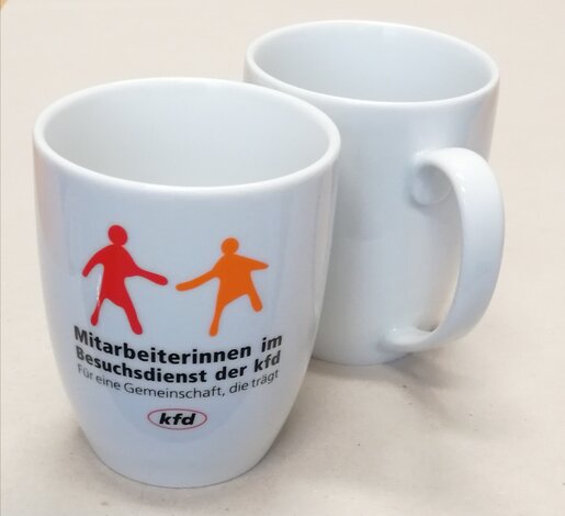 Tasse Mitarbeiterin im Besuchsdienst