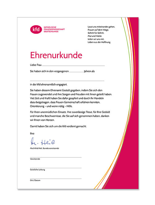 Ehrenurkunde