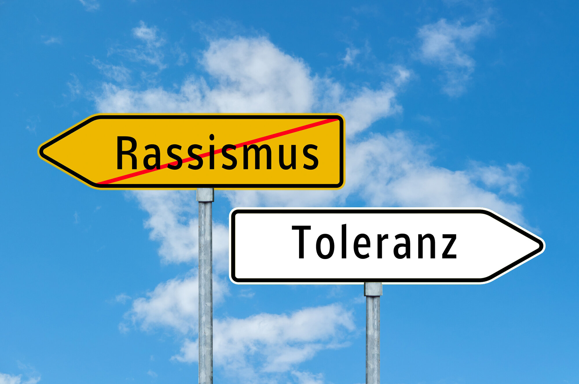 Schilder Rassismus, Toleranz